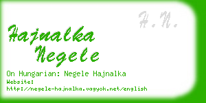 hajnalka negele business card